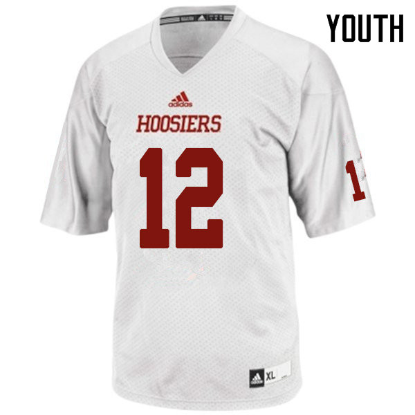 Youth #12 Stephen Houston Indiana Hoosiers College Football Jerseys Sale-White